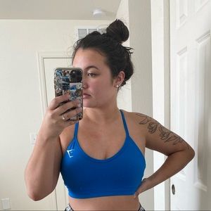 Blue Gymshark Sports Bra